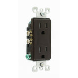 Decora 15 Amp Tamper Resistant Duplex Outlet, Brown - Super Arbor