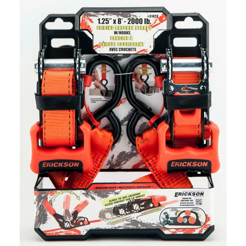 8 ft. x 1-1/4 in. Sliding Ratchets (2-Pack) - Super Arbor