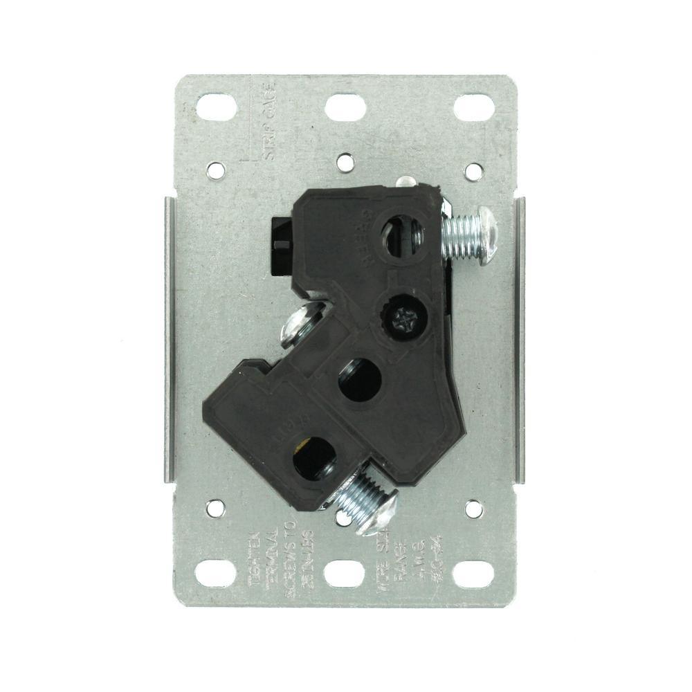 30 Amp Flush Mount Shallow Single Outlet, Black - Super Arbor