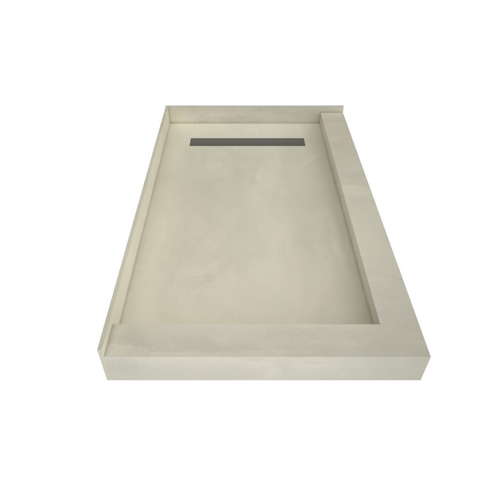 Redi Trench 48 in. x 72 in. Double Threshold Shower Base with Right Drain and Tileable Trench Grate - Super Arbor