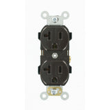 20 Amp Industrial Grade Heavy Duty Self Grounding Duplex Outlet, White - Super Arbor