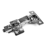 110-Degree 35 mm Half Overlay Soft Close Frameless Cabinet Hinges with Installation Screws (1-Pair)