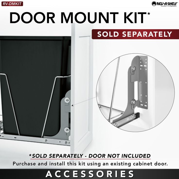 Rev-A-Shelf 20-Quart Plastic Soft Close Pull Out Trash Can