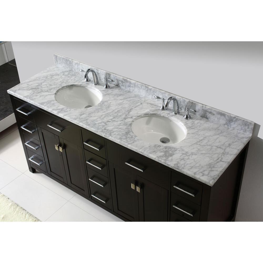 Caroline Parkway 72 in. W Bath Vanity Cabinet Only in Espresso - Super Arbor