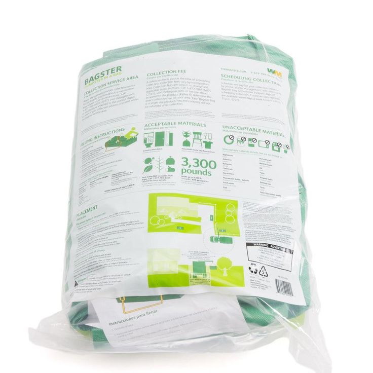 Waste Management Bagter 606-Gallon Green Outdoor Plastic Trash Bag