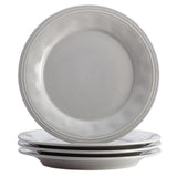 16-Piece Solid Sea Salt Gray Ceramic Dinnerware Set (Service for 16)