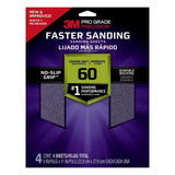 3M Pro Grade Precision 9 in. x 11 in. Coarse 60-Grit Sheet Sandpaper (4-Sheets/Pack)