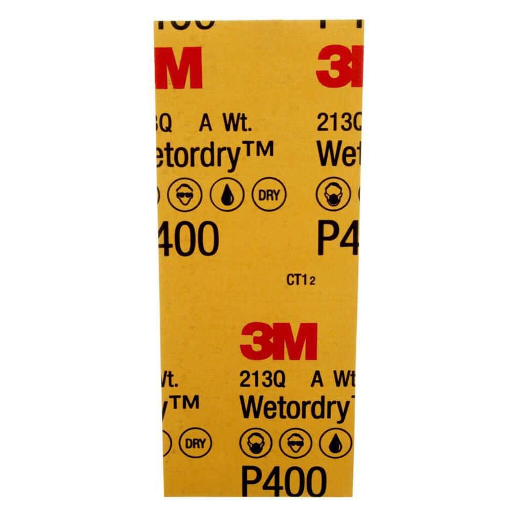 3M Imperial Wetordry 3.7 in. x 9 in. Super Fine 400-Grit Sheet Sandpaper (10-Sheets/Pack)
