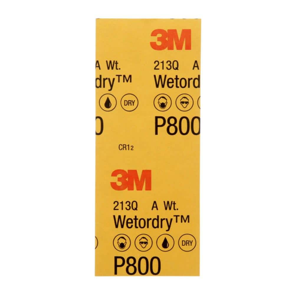 3M Imperial Wetordry 3.7 in. x 9 in. Ultra Fine 800-Grit Sheet Sandpaper (10-Sheets/Pack)