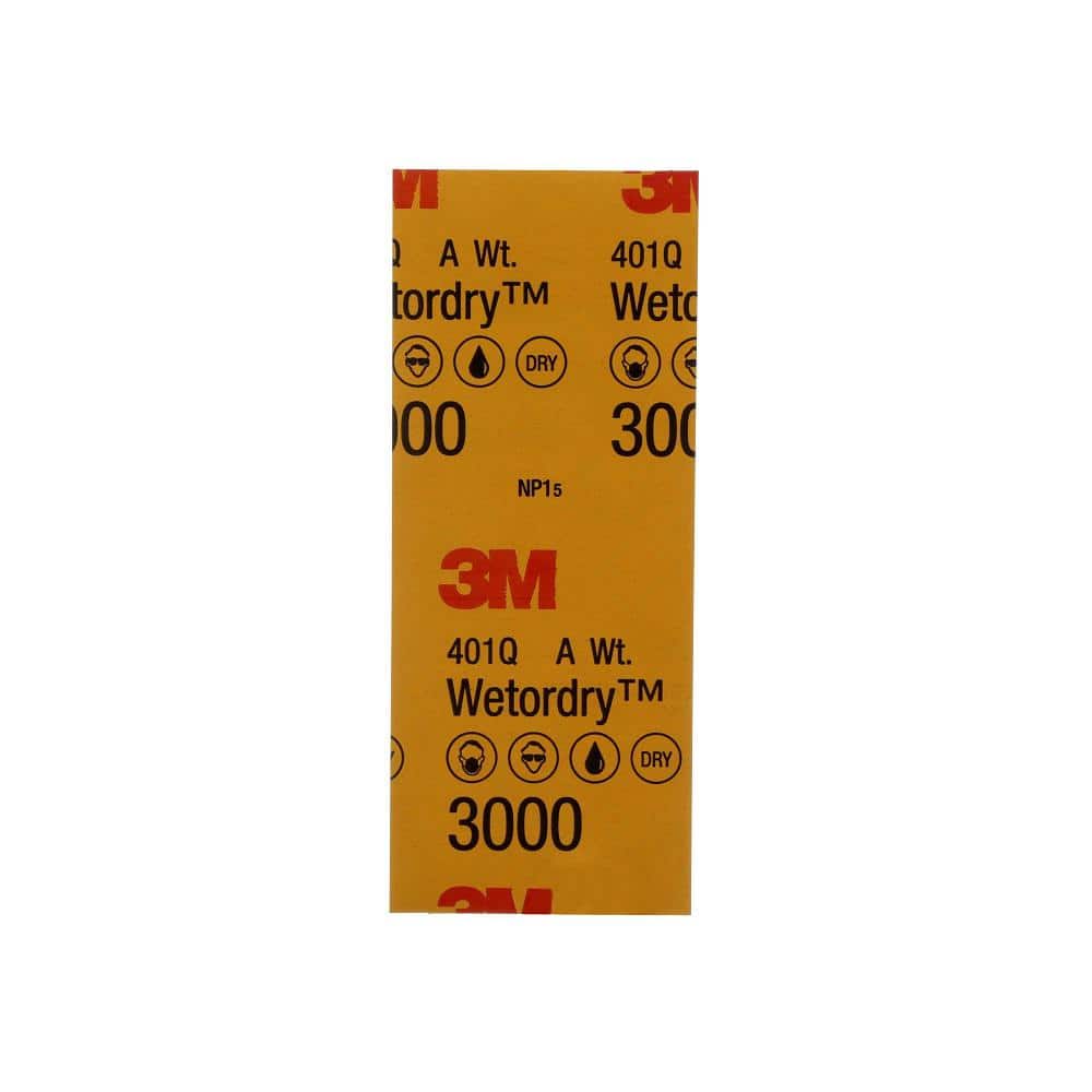 3M 3-2/3 in. x 9 in. 3000 Grit Super Ultra Fine Grade Sandpaper (10 Sheets/Pack)