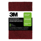 3M 3-7/8 in. x 6 in. x 5/16 in. (9.84 cm x 15.2 cm x 0.79 cm) Very Fine, 220 Grit, Hand Sanding Pads (2-Pack)
