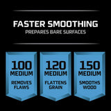 3M Pro Grade Precision 9 in. x 11 in. Fine 220-Grit Sheet Sandpaper (4-Sheets/Pack)