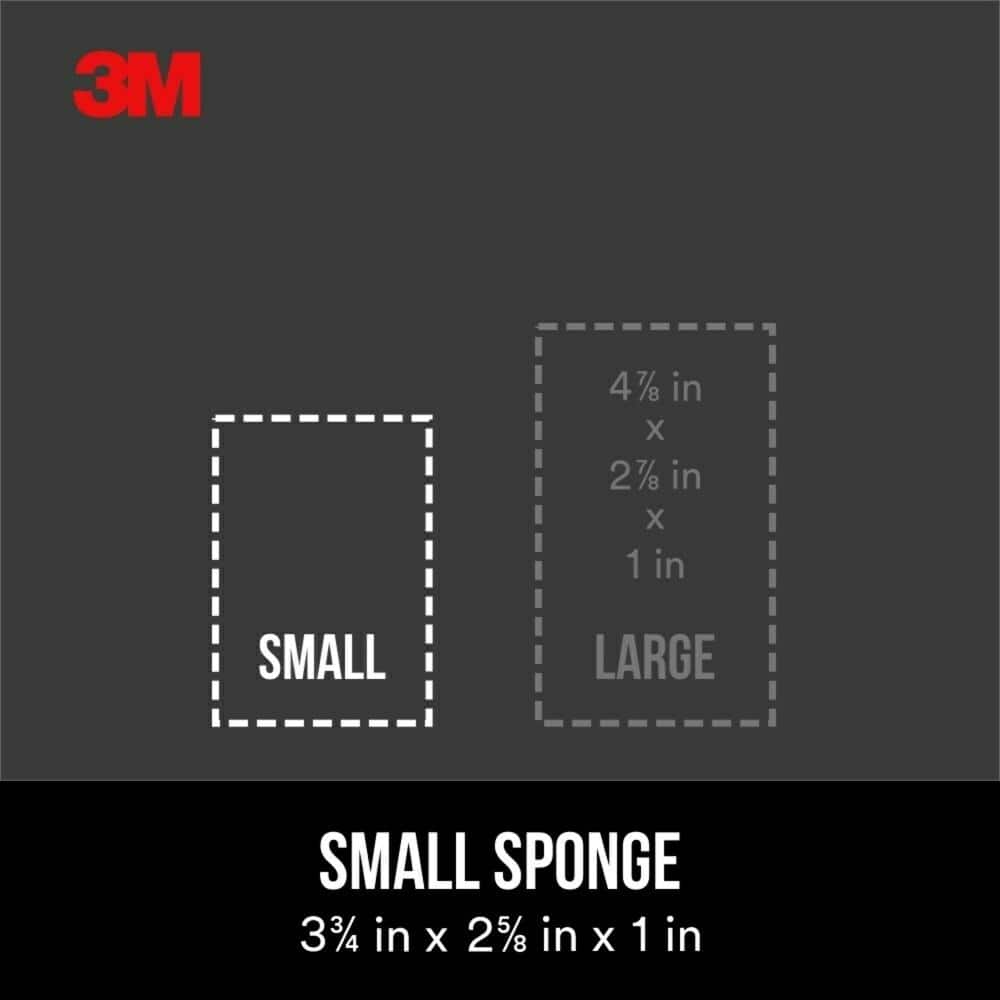 3M 2 5/8 in. x 3 3/4 in x 1 in. Dual Grit Fine/Medium Drywall Sanding Sponge (2-Pack)
