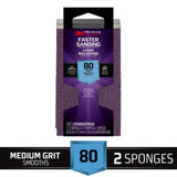 3M Pro Grade Precision 2-1/2 in. x 4-1/2 in. x 1 in. 80-Grit Medium Block Sanding Sponge (2-Pack)