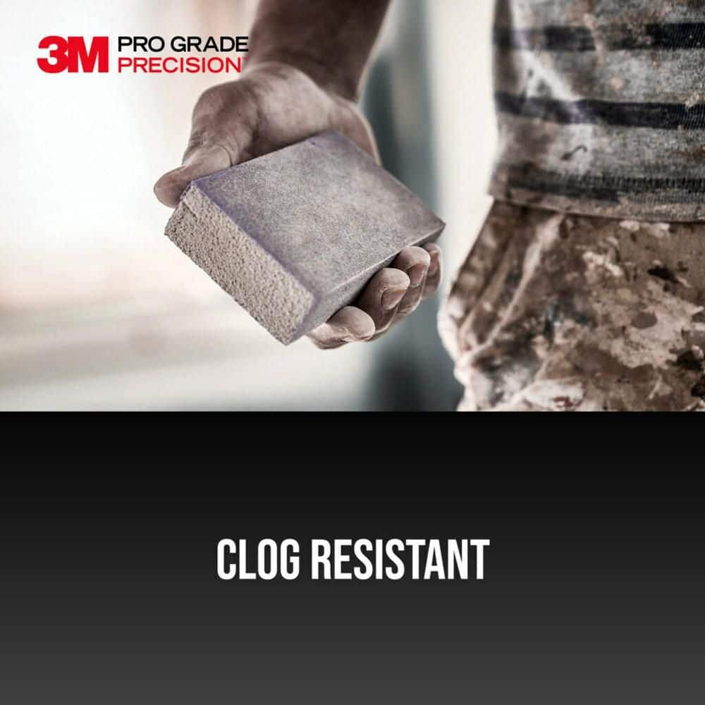 3M Pro Grade Precision 2-1/2 in. x 4-1/2 in. x 1 in. 80-Grit Medium Block Sanding Sponge