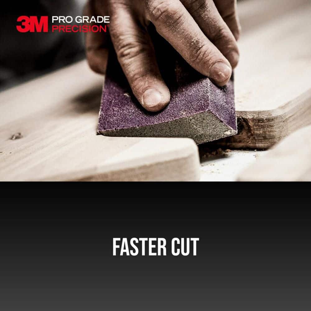 3M Pro Grade Precision 2-1/2 in. x 4-1/2 in. x 1 in. 180-Grit X-Fine Block Sanding Sponge