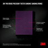 3M Pro Grade Precision 2-1/2 in. x 4-1/2 in. x 1 in. 180-Grit X-Fine Block Sanding Sponge