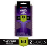3M Pro Grade Precision 2-1/2 in. x 4-1/2 in. x 1 in. 60-Grit Coarse Block Sanding Sponge (2-Pack)