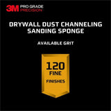 3M 4.5 in. x 2.5 in. x 1 in. Fine 120-Grit Drywall Block Sanding Sponge