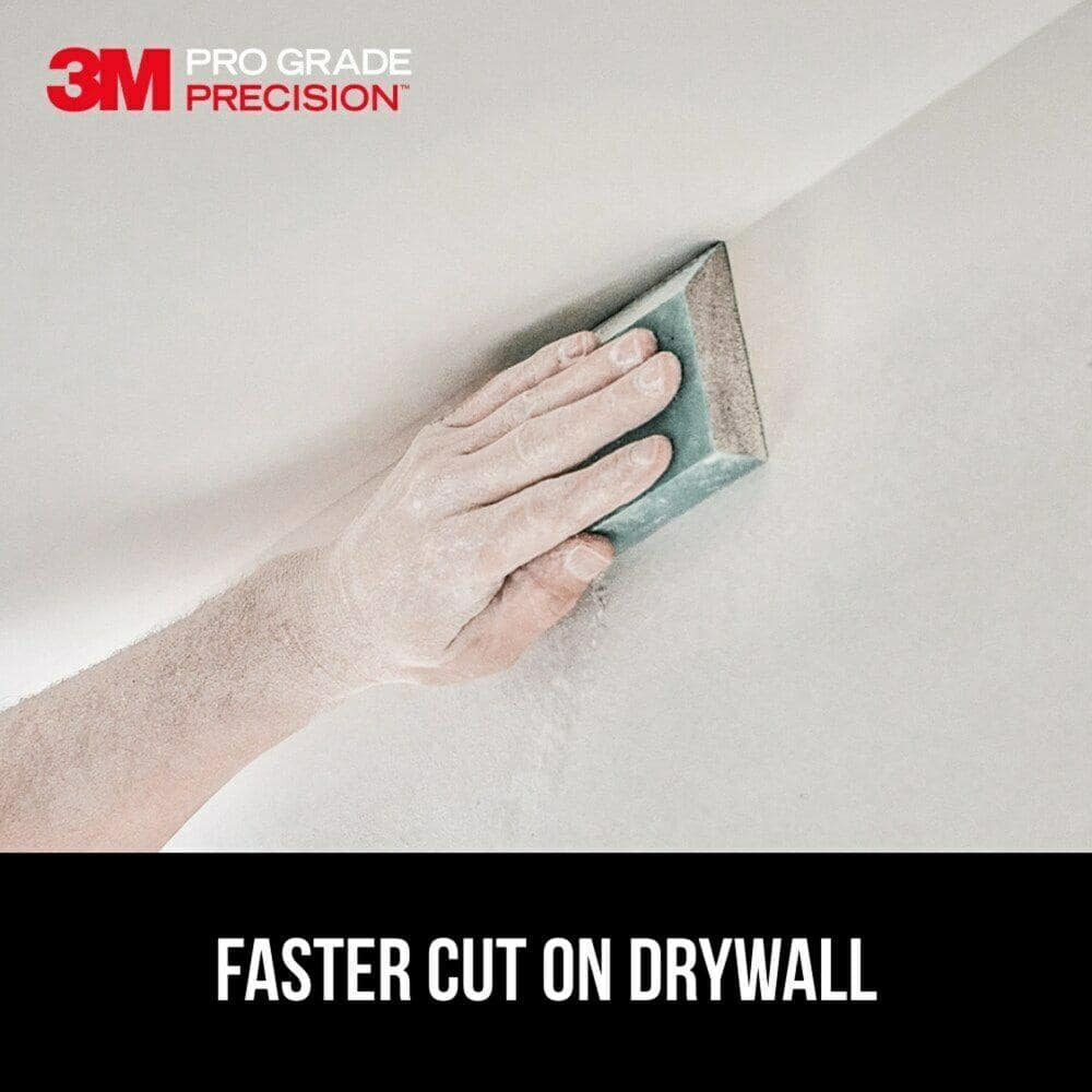 3M 2.5 in. x 4.5 in. x 1 in. 120 Fine Grit Pro Grade Angled Drywall Sanding Sponge