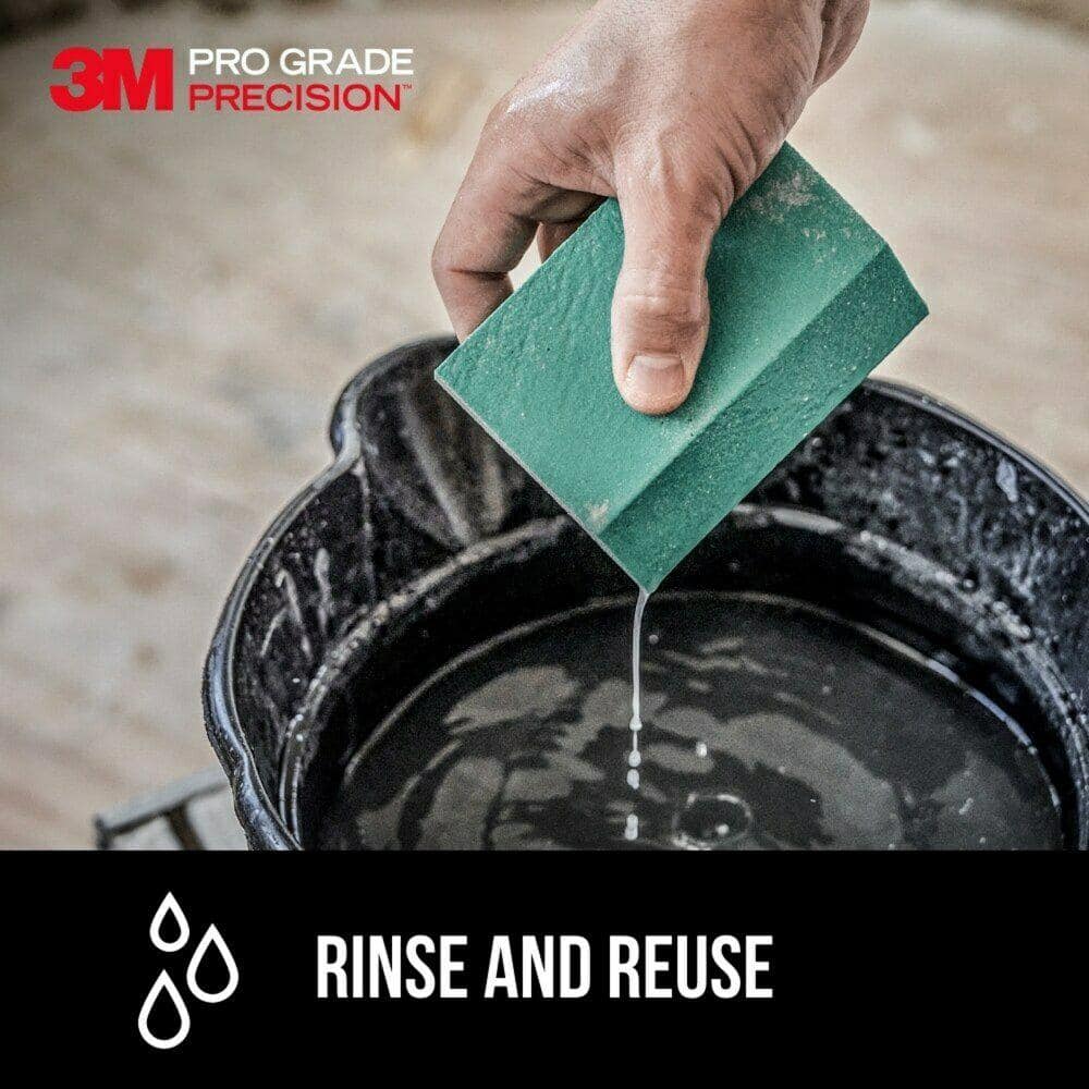 3M 2.5 in. x 4.5 in. x 1 in. 120 Fine Grit Pro Grade Angled Drywall Sanding Sponge
