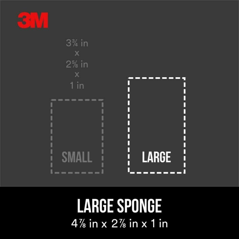 3M 2 7/8 in. x 4 7/8 in. x 1 in. Dual Grit Fine/Medium Drywall Sanding Sponge