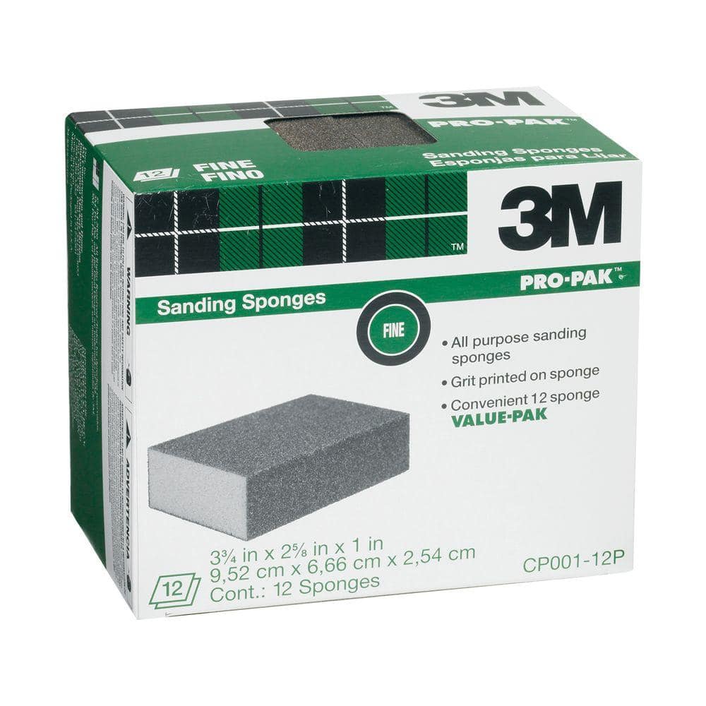 3M 2-5/8 in. x 3-3/4 in. Fine All-Purpose Sanding Sponge