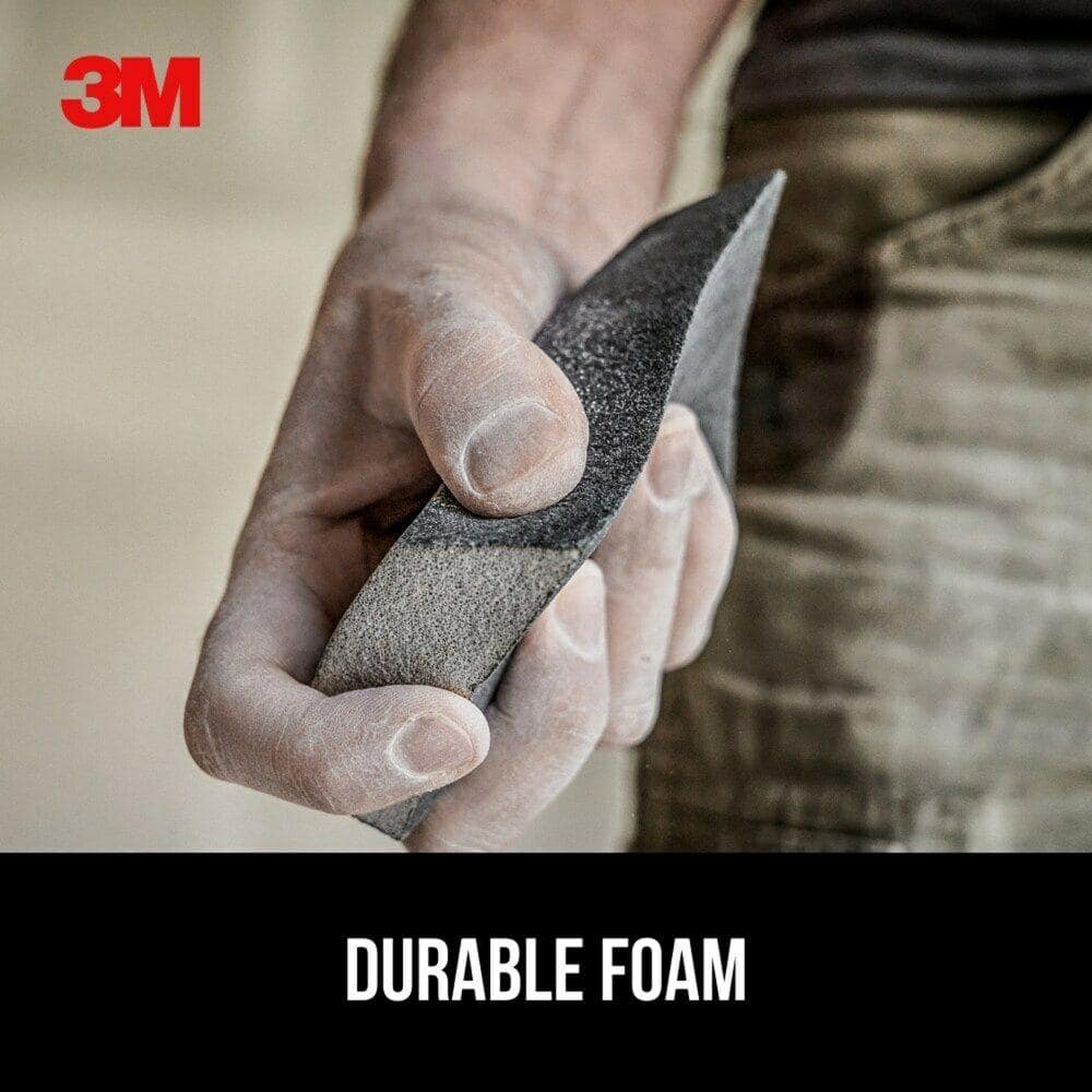 3M 2 7/8 in. x 4 7/8 in. x 1 in. Fine Angled Drywall Sanding Sponge (4-Pack)