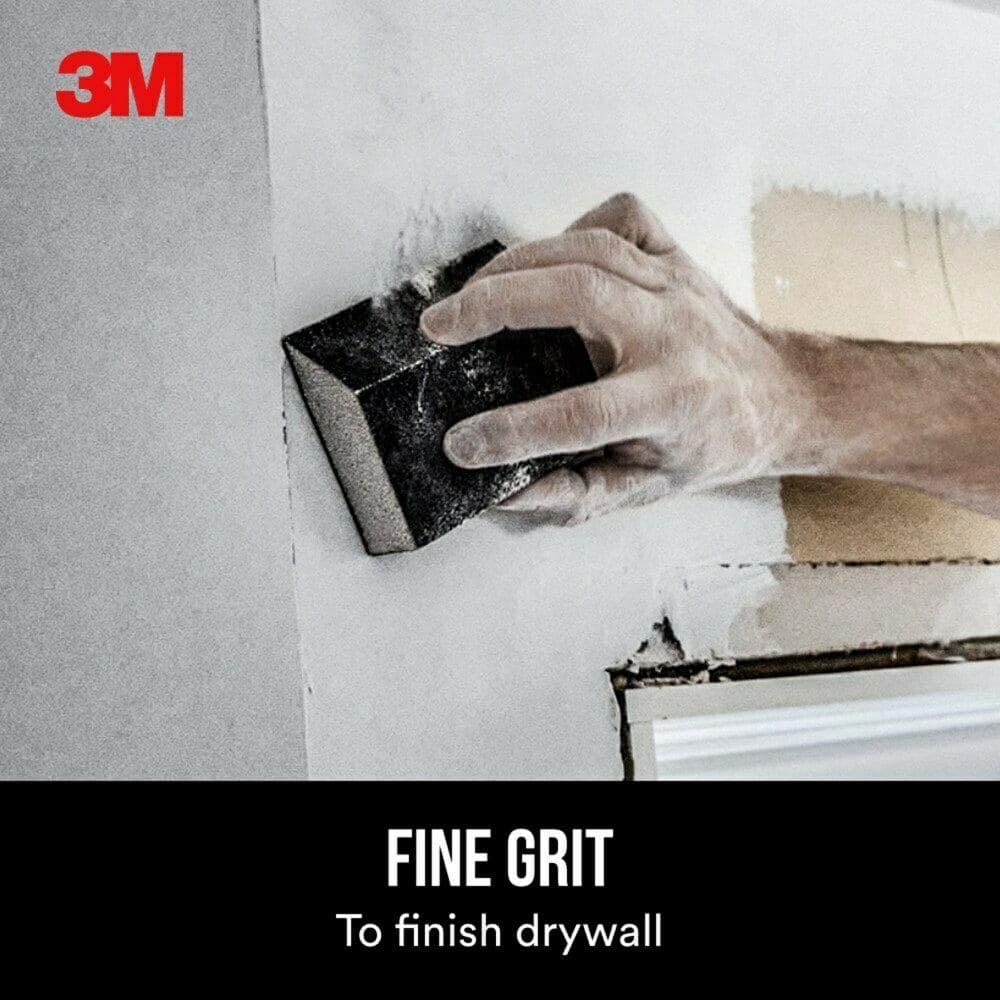 3M 2 7/8 in. x 4 7/8 in. x 1 in. Fine Angled Drywall Sanding Sponge