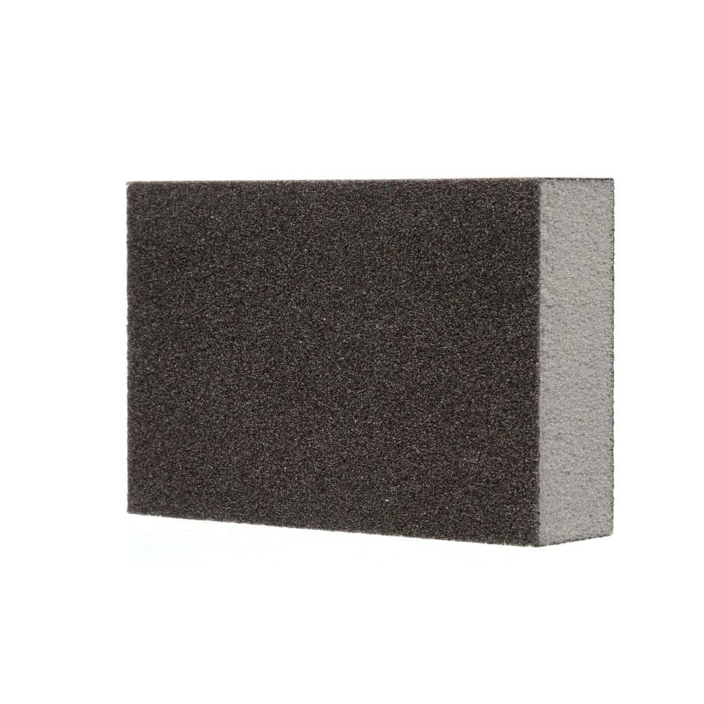 3M 2-7/8 in. x 4-7/8 in x 1 in. Single Angle 60 Grit General Purpose Sanding Sponges, Medium (12 Pack)