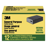 3M 2-7/8 in. x 4-7/8 in x 1 in. Single Angle 60 Grit General Purpose Sanding Sponges, Medium (12 Pack)