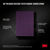 3M Pro Grade Precision 2.5 in. x 4.5 in. x 1 in. 320 Grit Faster Sanding Sanding Block Sponge (2-Pack)