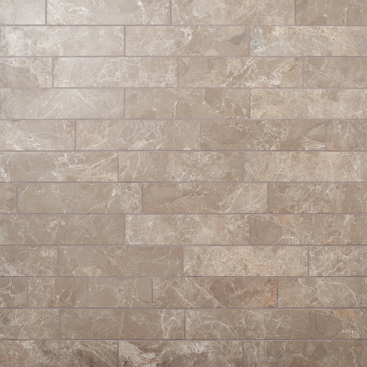 Lux Tile Marmo Perfetto Tortora Gray 4x16 Semi-Polished Porcelain Tile