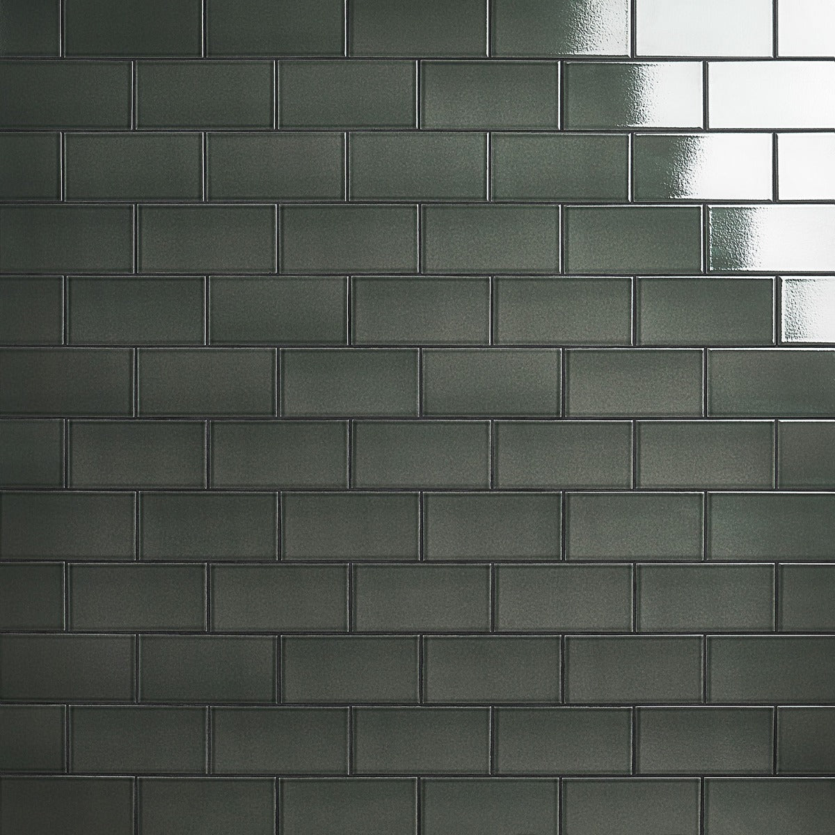 Seaside Ash Gray Crackled Glossy Ceramic Tile - 4x8