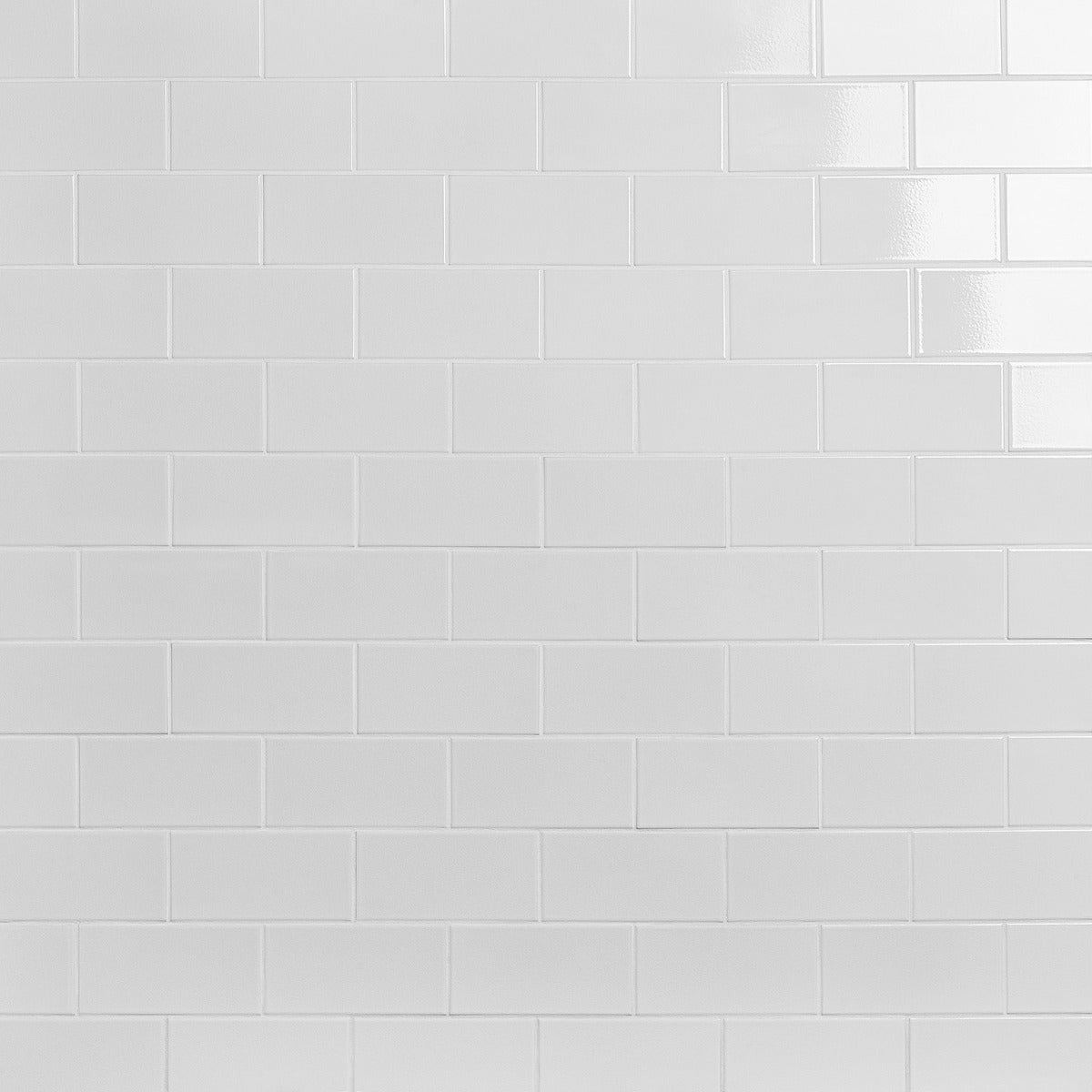 Seaside Cotton White Crackled Glossy Ceramic Tile - 4x8
