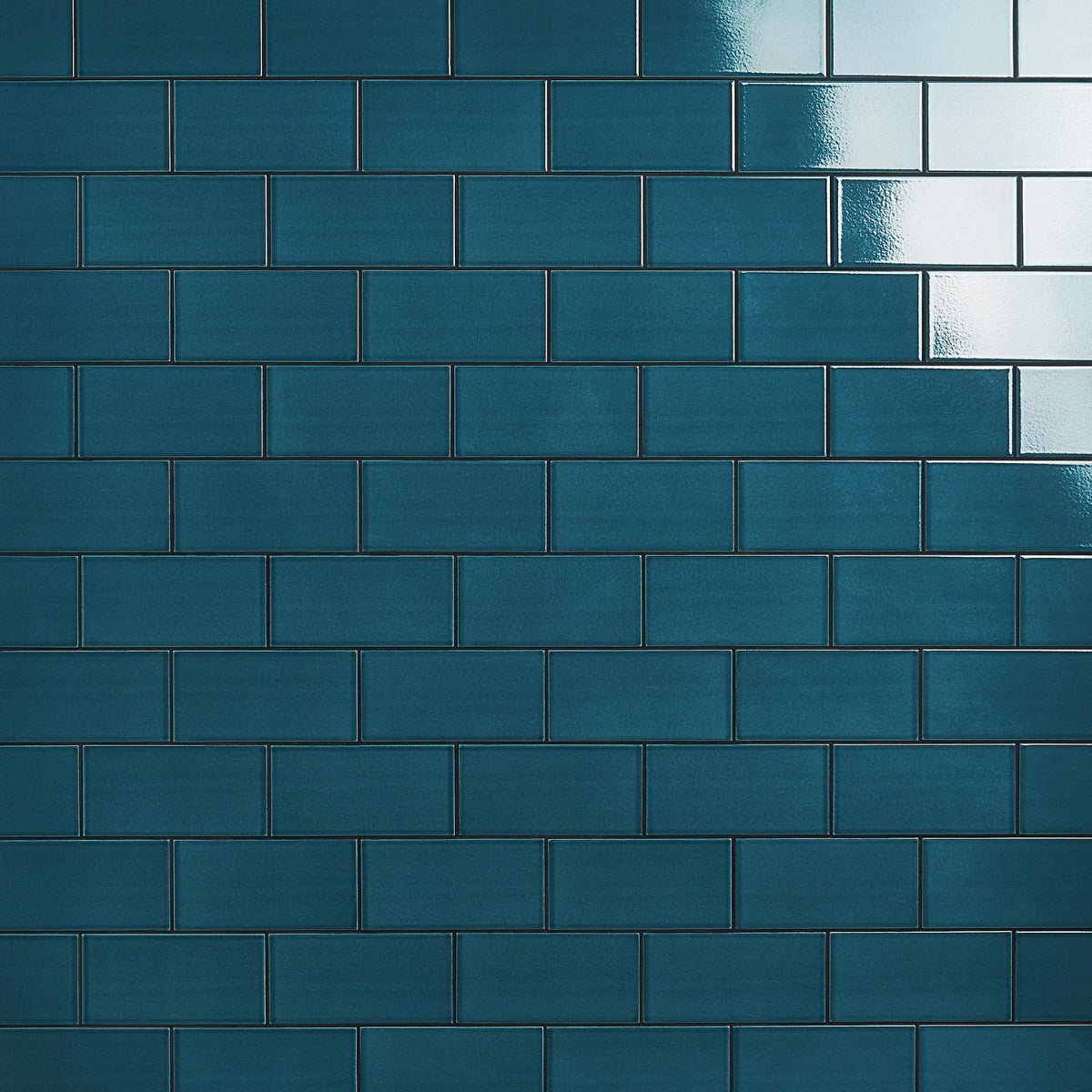 Seaside Marine Blue Crackled Glossy Ceramic Tile - 4x8 Inch