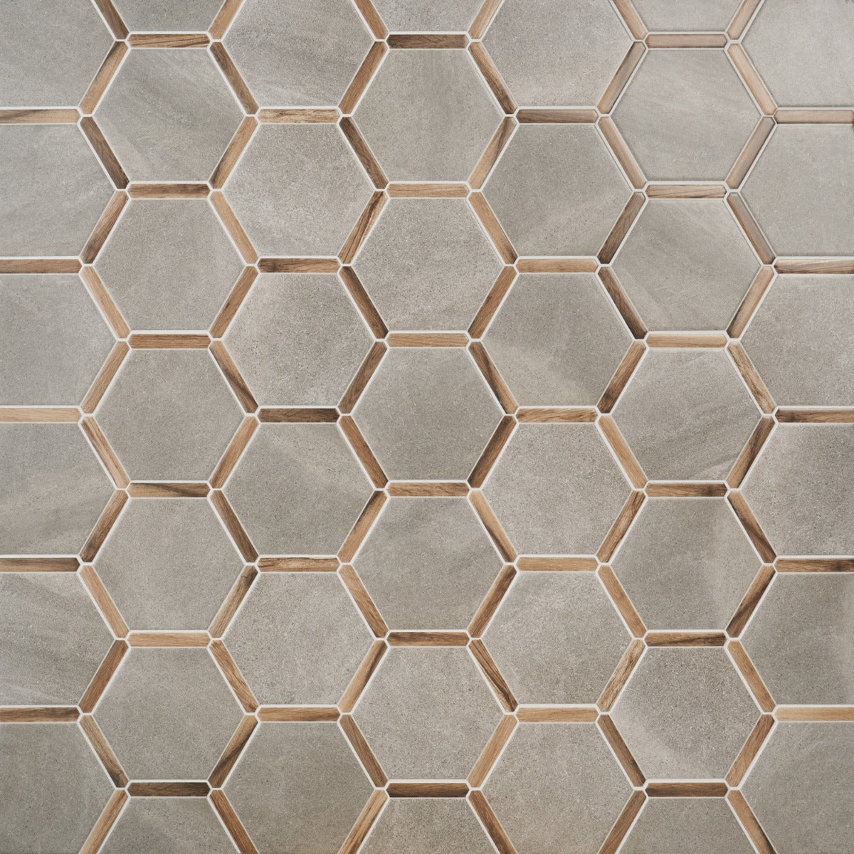 Sagon Cemento Gray 9" Hexagon Matte Porcelain Tile - Lux Tile