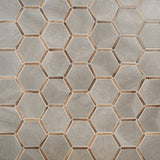 Sagon Cemento Gray 9" Hexagon Matte Porcelain Tile - Lux Tile