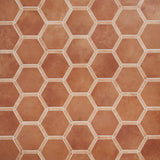 Sagon Terracotta Hexagon Matte Porcelain Tile - 9 Inch