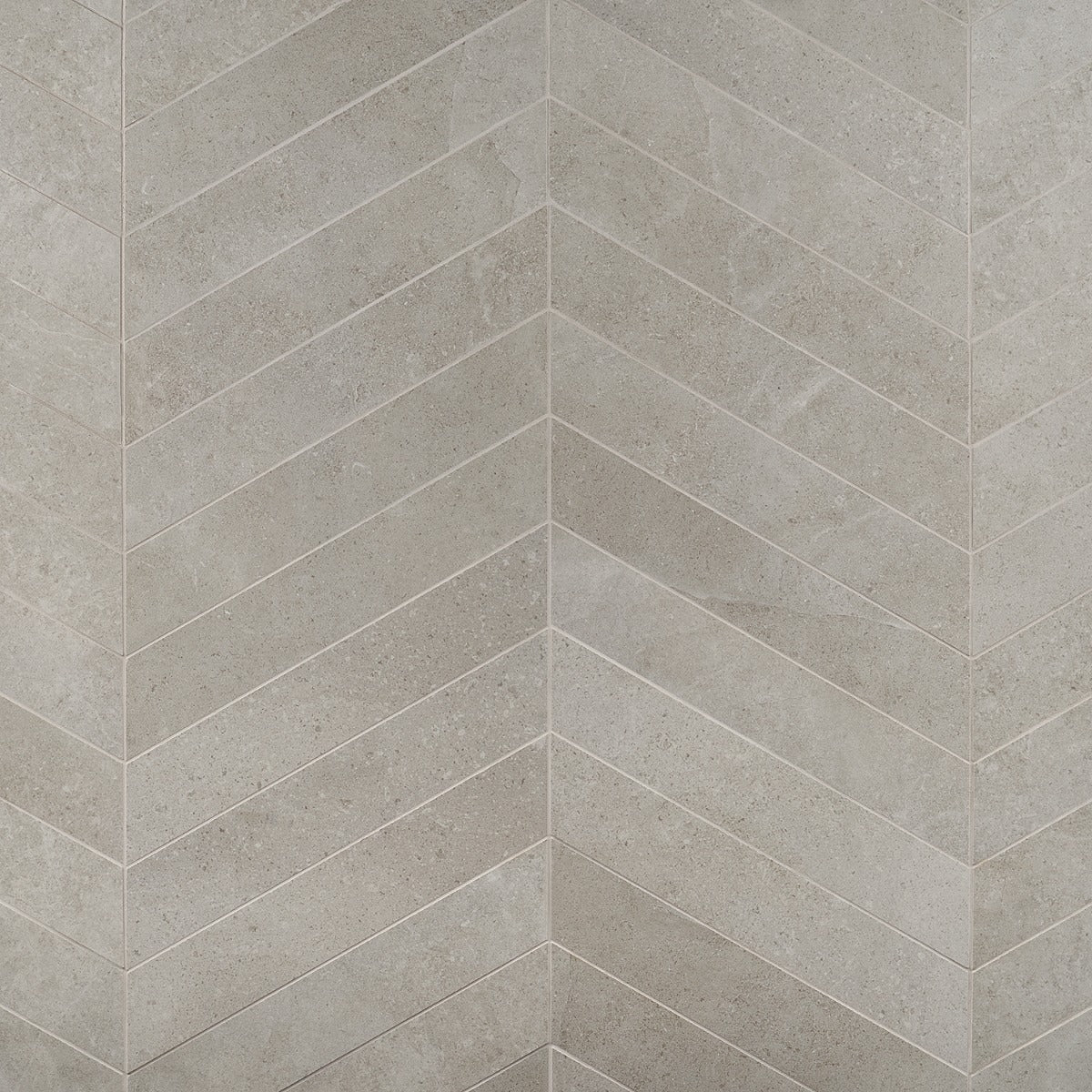 Lux Tile New Rock Fumo Light Gray 4x21 Chevron Matte Porcelain Tile