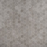 Lux Tile New Rock Fossil Dark Gray 3" Hexagon Matte Porcelain Mosaic Tile