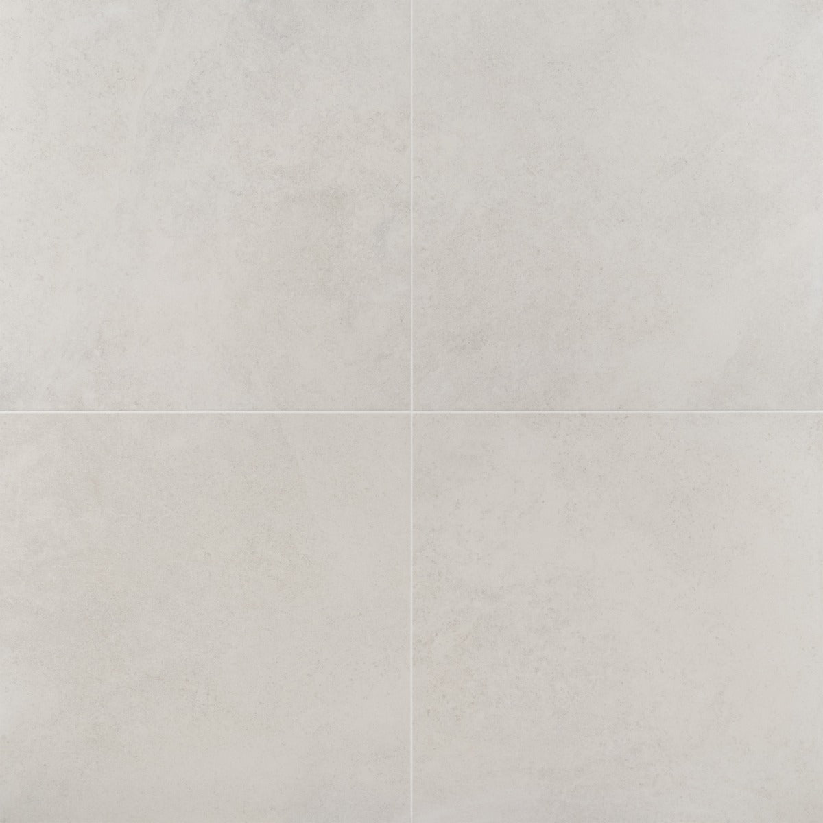 Lux Tile Perla White Matte Porcelain Tile 24x24 - Limestone Look