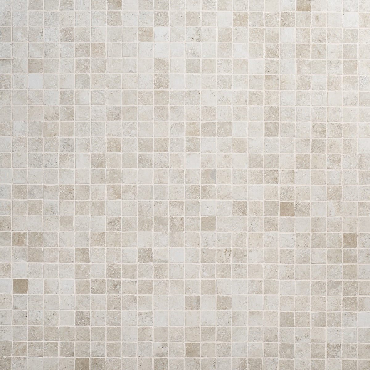 Seville Olimpia White 2x2 Porcelain Mosaic Tile - Travertine Look