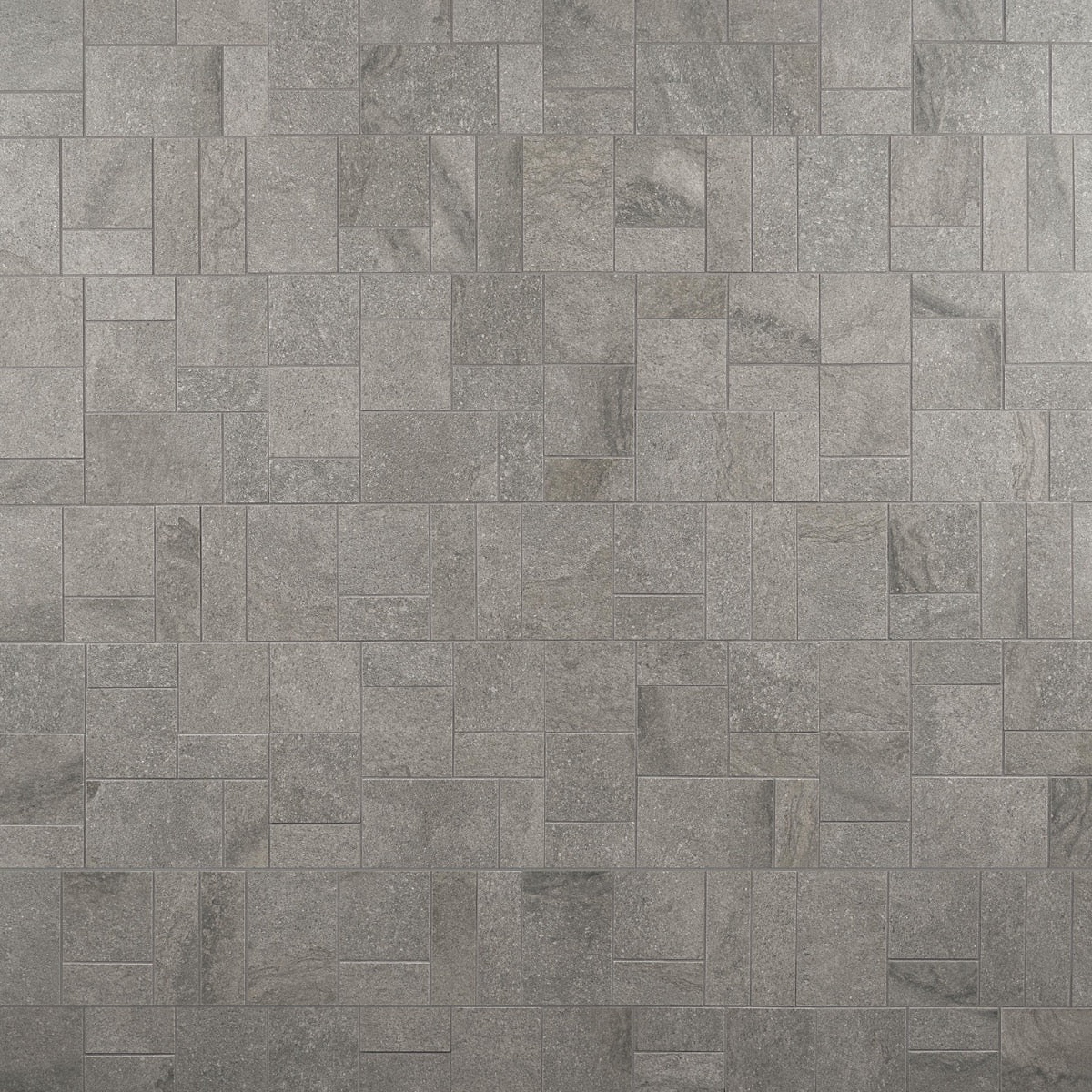 Acadia French Pattern Gray Porcelain Mosaic Tile - Lux Tile