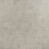 Acadia French Pattern Linen White Matte Porcelain Mosaic Tile - Tilebar