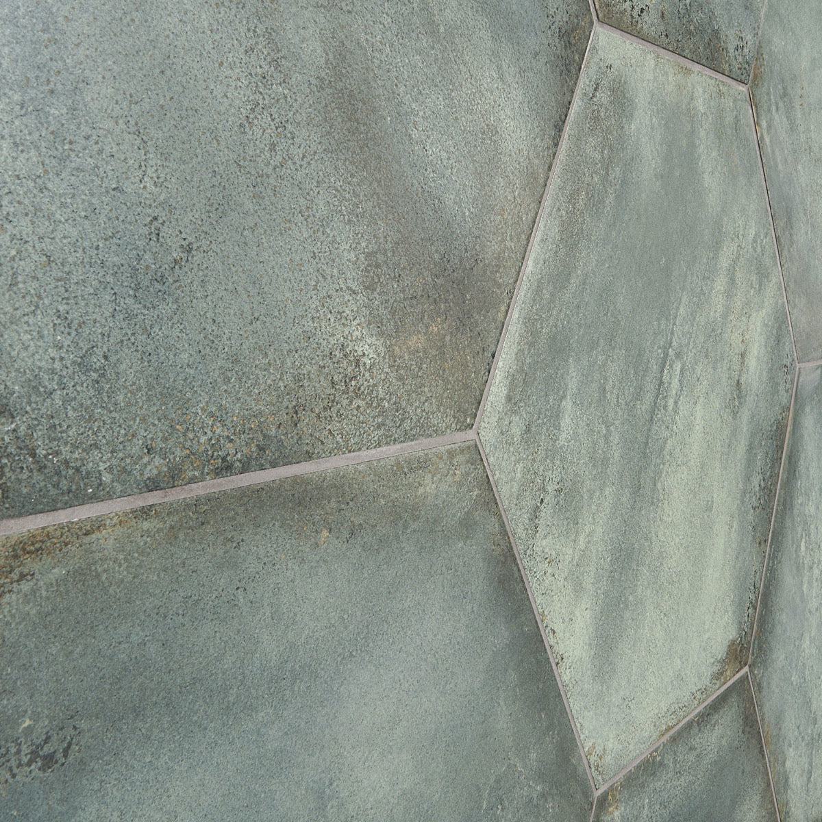 Angela Harris Flatiron Aquamarine 20" Hexagon Matte Porcelain Tile