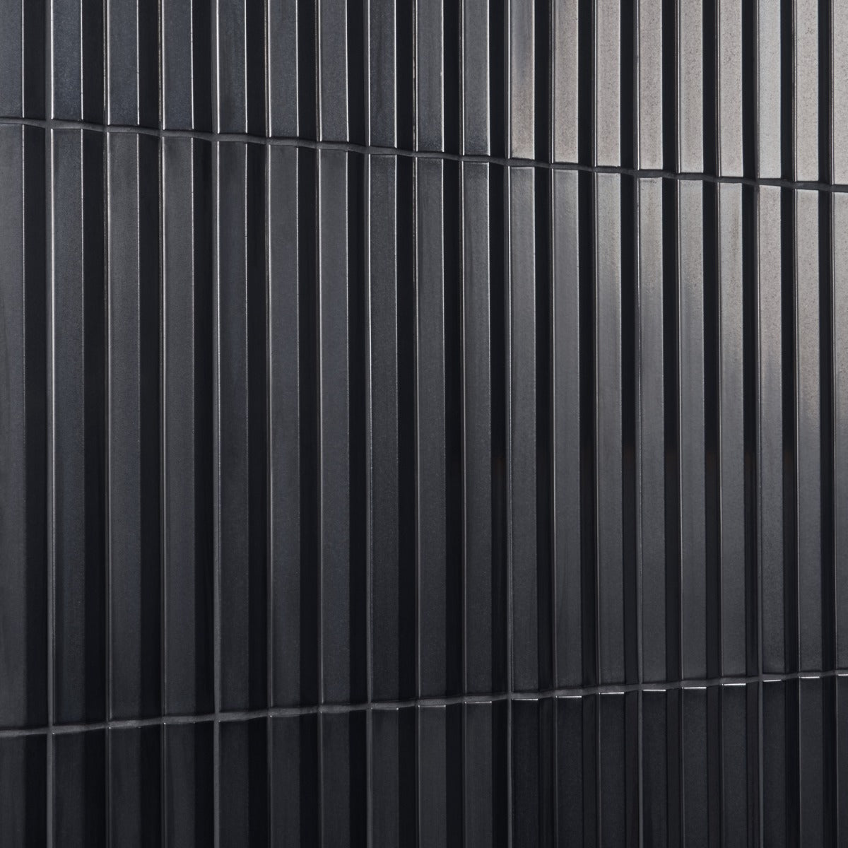 Lux Tile Ponto Metallic Gray Fluted 5x16 3D Polished Porcelain Wall Tile