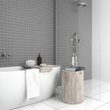Serenity Dark Gray 2x2 Matte Porcelain Mosaic Tile - Lux Tile