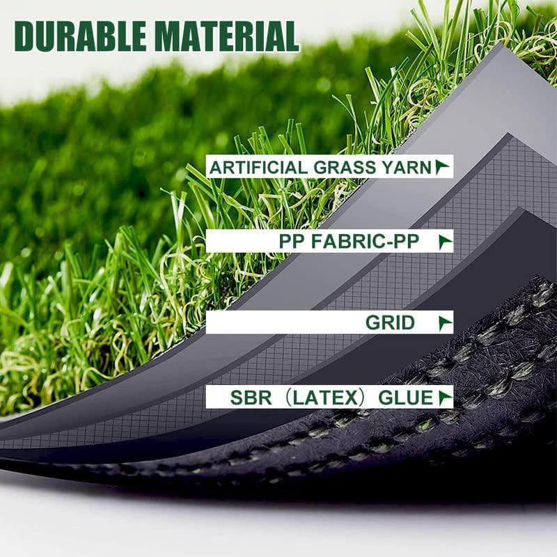 LITA Premium Deluxe 1.38 in. Pile Height 13 ft. W x Cut to Length Green Artificial Grass Turf