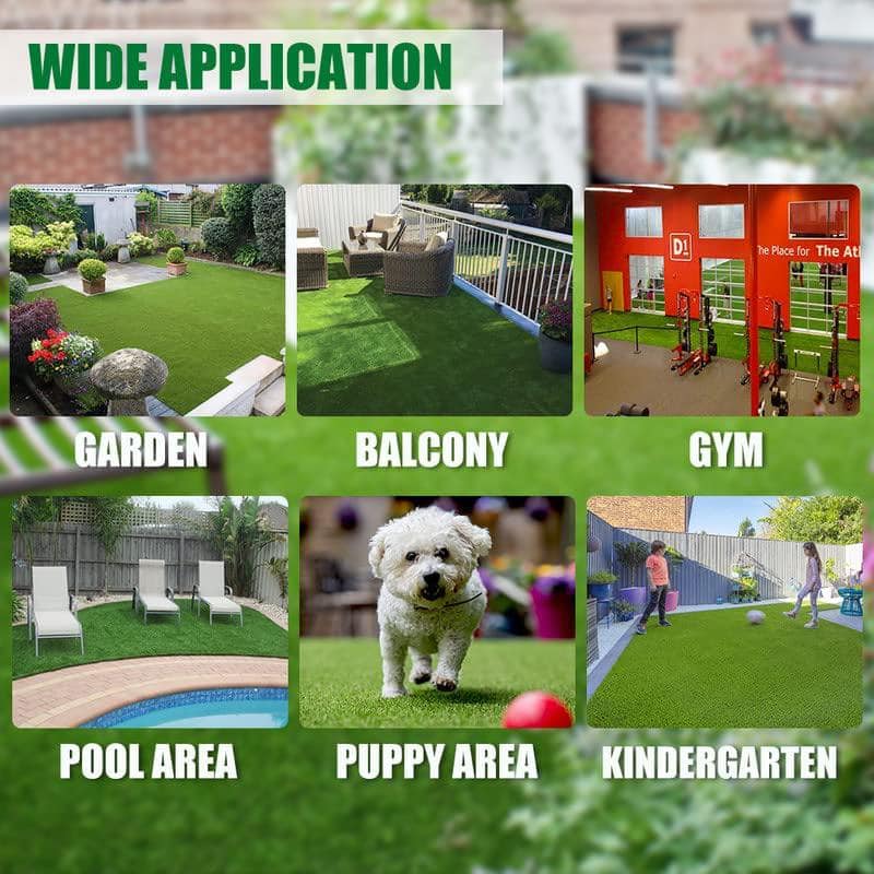 LITA Premium Deluxe 1.38 in. Pile Height 13 ft. W x Cut to Length Green Artificial Grass Turf